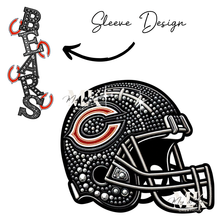 Bears rhinestone w/ sleeve DTF TRANSFER