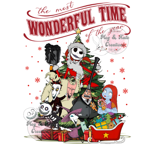 Night Before Christmas Wonderful Time DTF TRANSFER