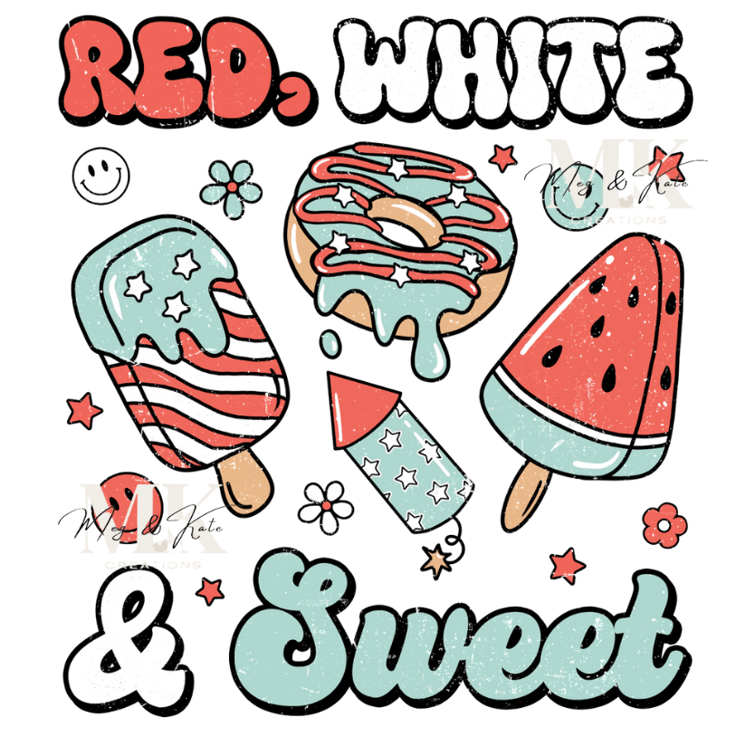 Red White & Sweet DTF TRANSFER