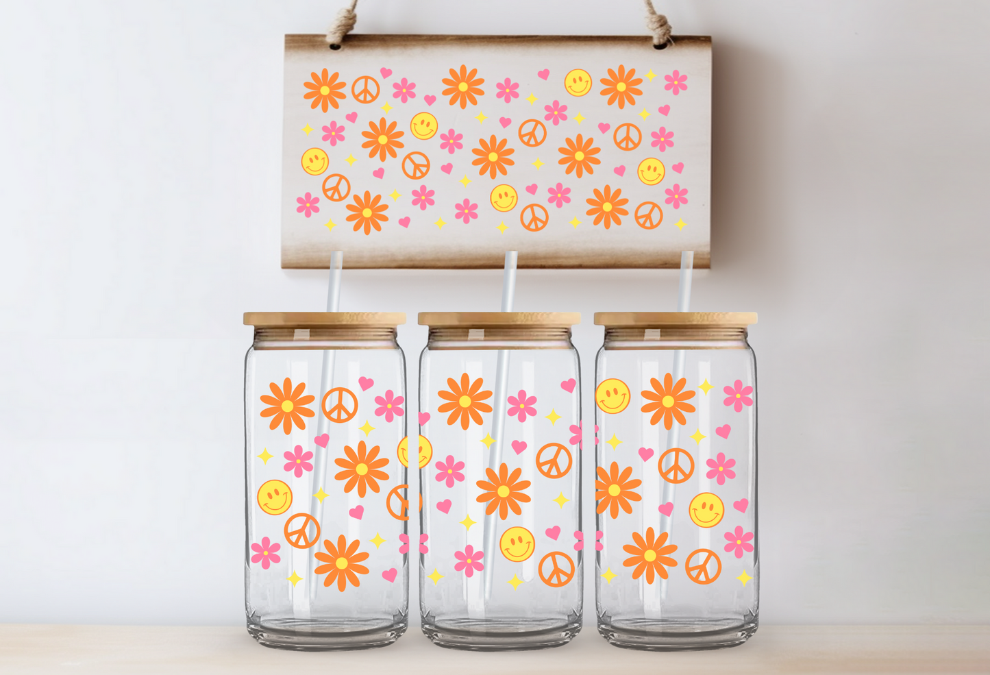 Peace Love Smile Libby Glass