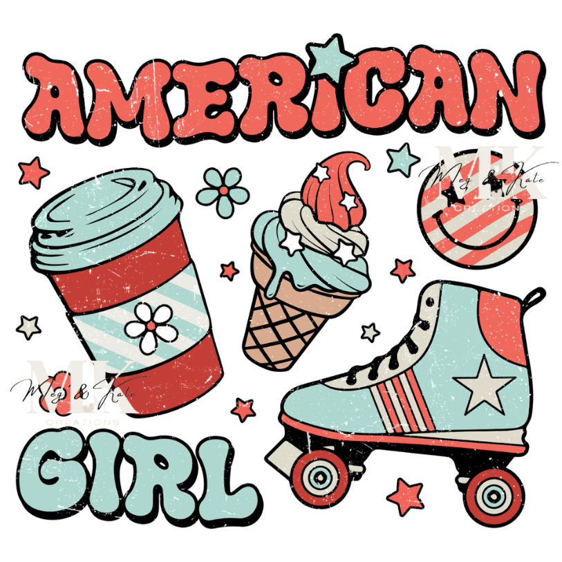 American Girl DTF TRANSFER