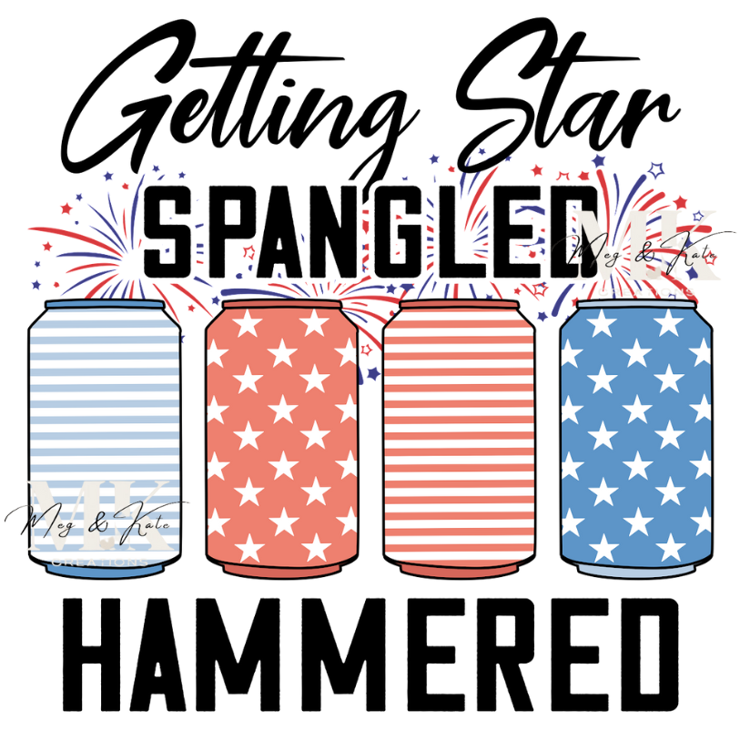 Getting Star Spangled Hammered DTF TRANSFER