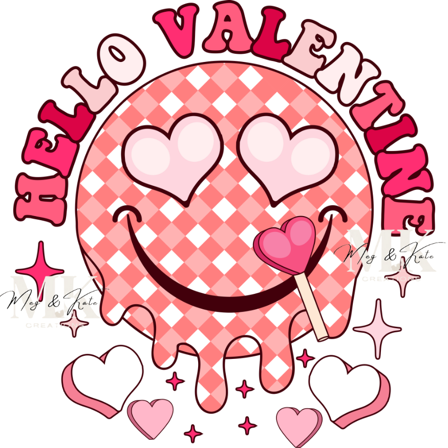 Hello Valentine DTF TRANSFER