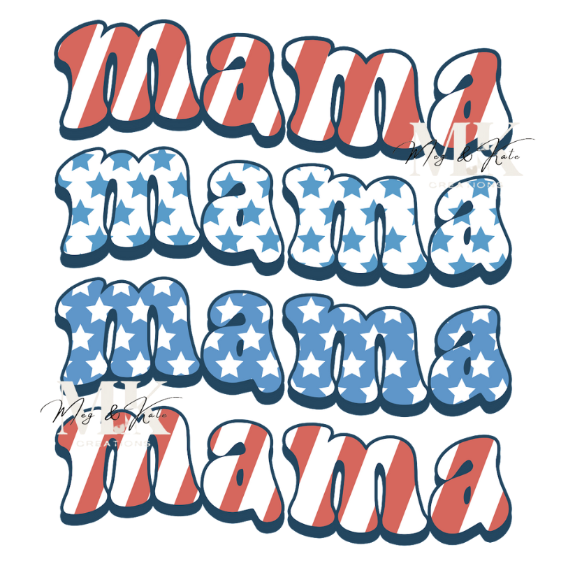 4th of July Mama DTF TRANSFER