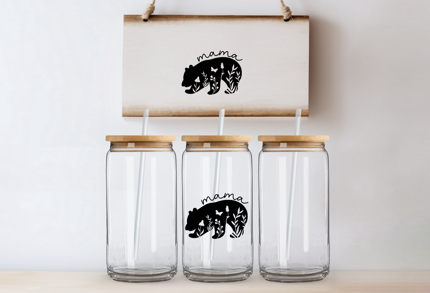 Mama Bear Libby Glass