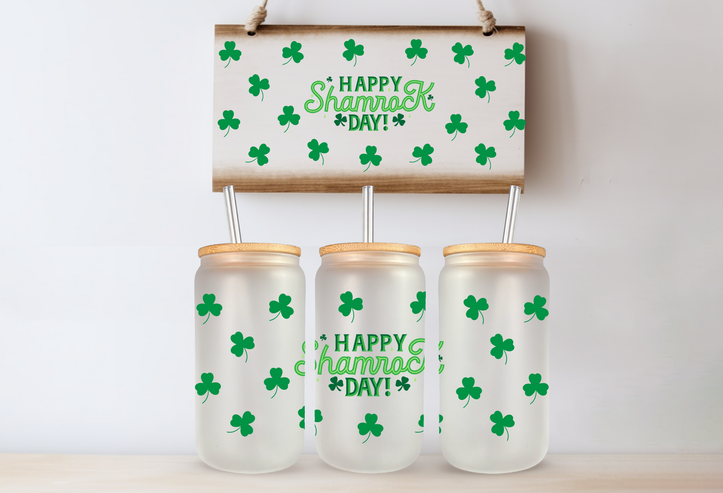 Happy Shamrock Day Libby Glass