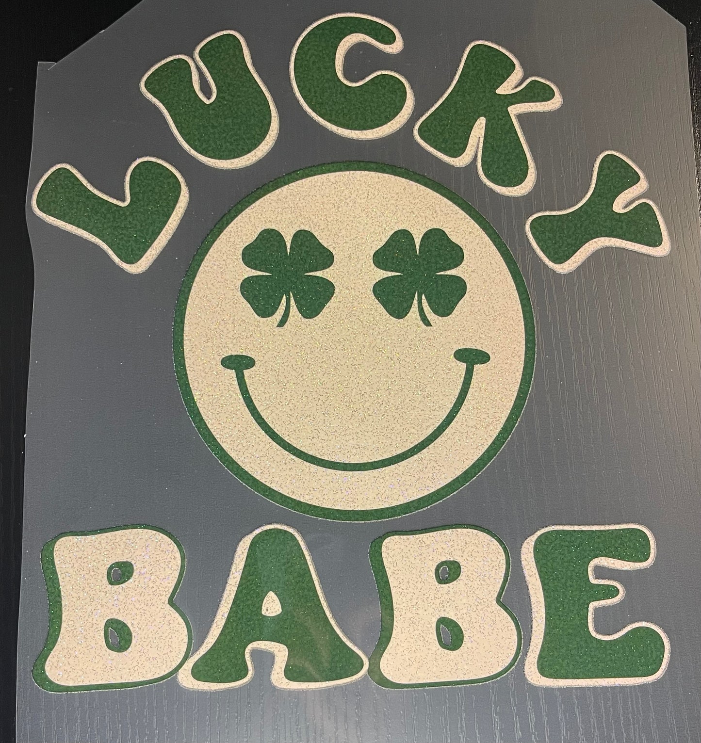 Lucky Babe Glitter Screen Print