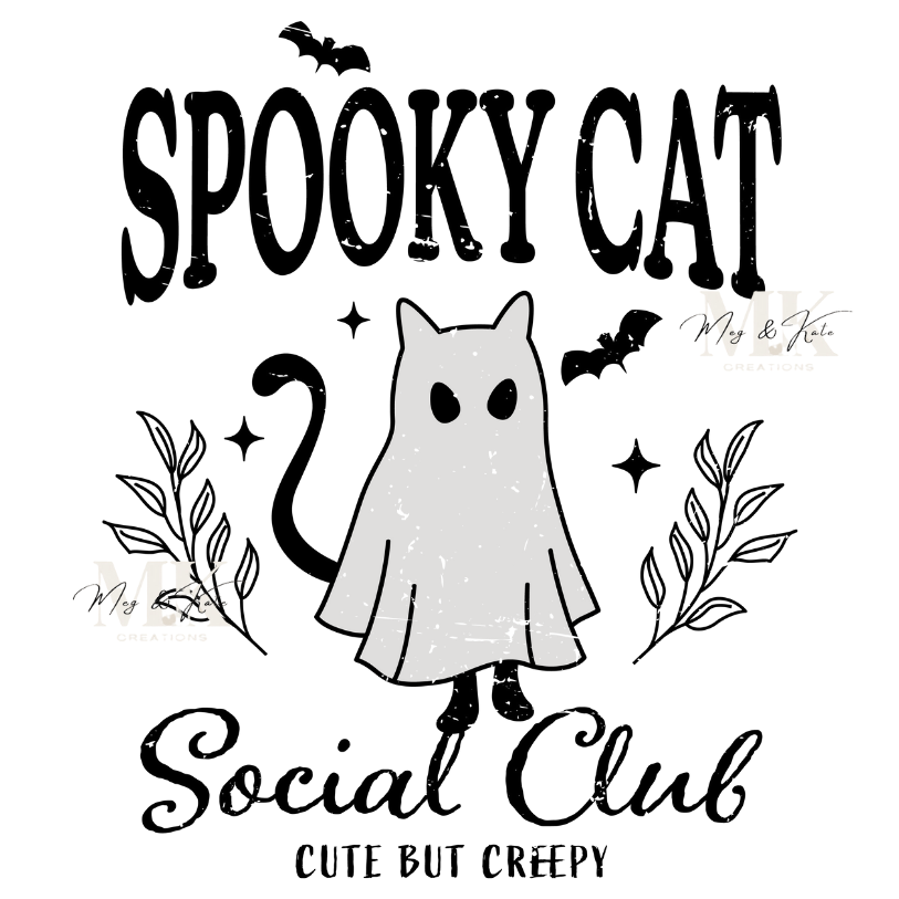 Spooky Cat Social Club DTF TRANSFER