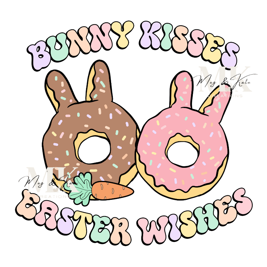 Bunny Kisses Easter Wishes DTF TRANSFER