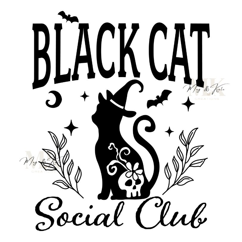 Black Cat Social Club DTF TRANSFER