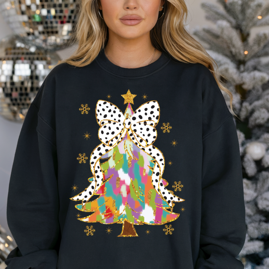 Polka Dot Bow Christmas Tree