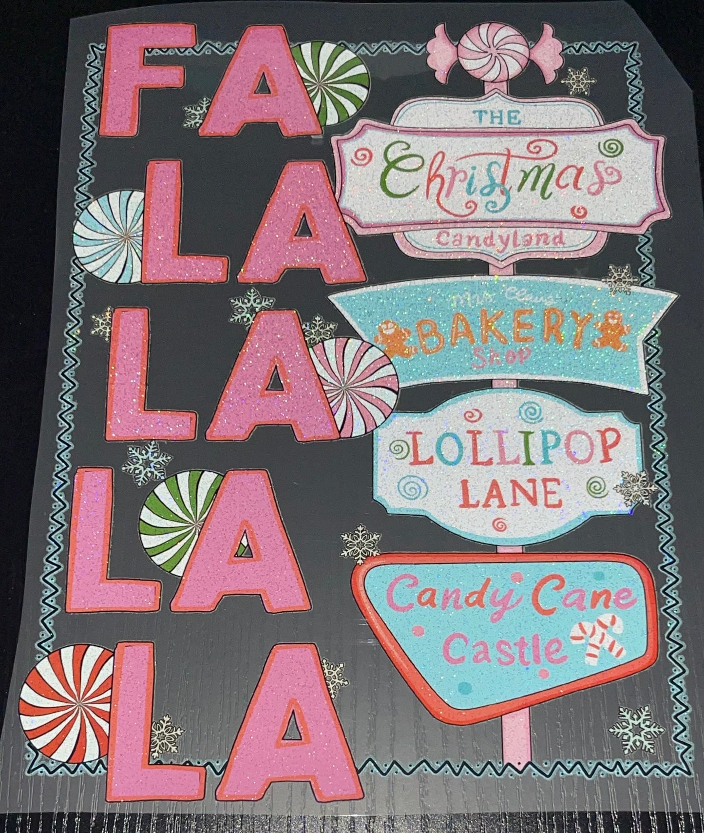 Fa La La La La Glitter Screen Print