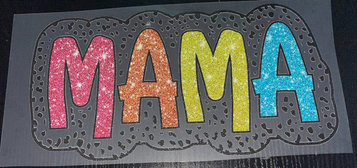 Mama Polka Dots Glitter Screen Print