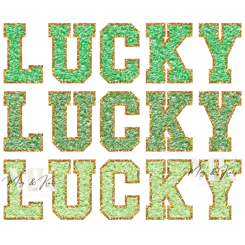 LUCKY FAUX PATCH DTF TRANSFER