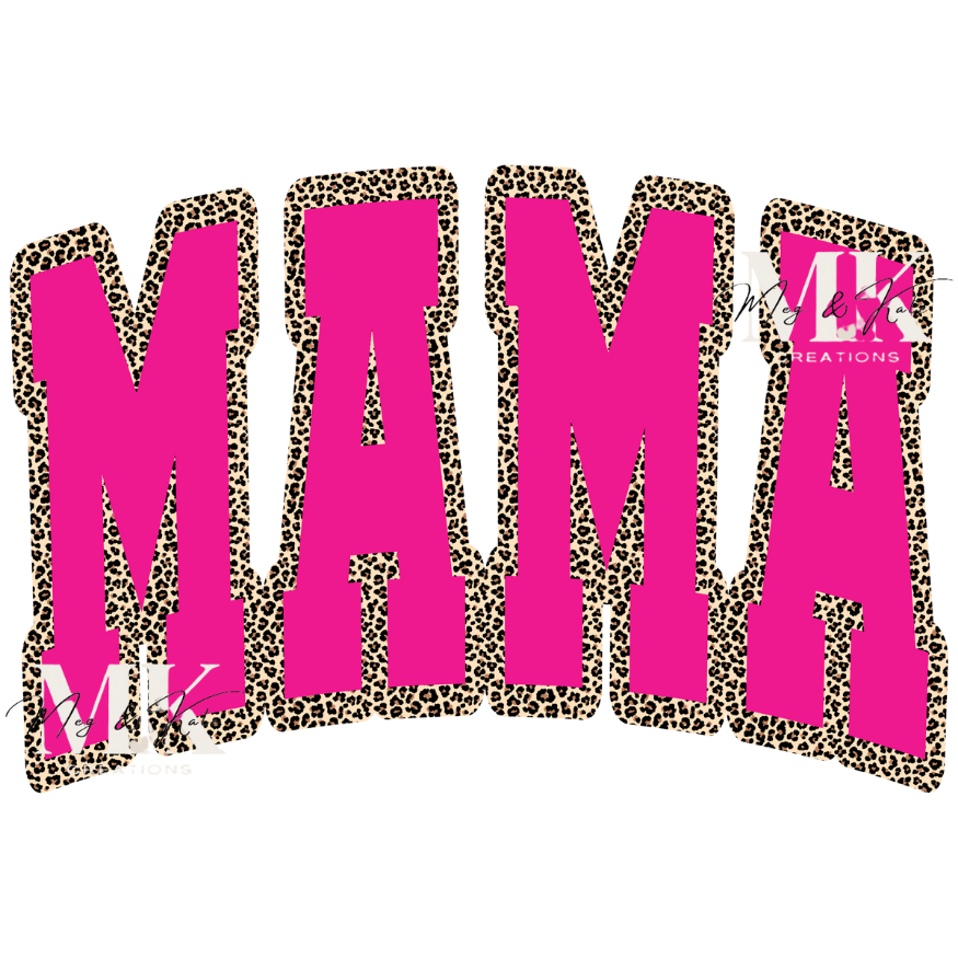 MAMA Pink Cheetah DTF TRANSFER