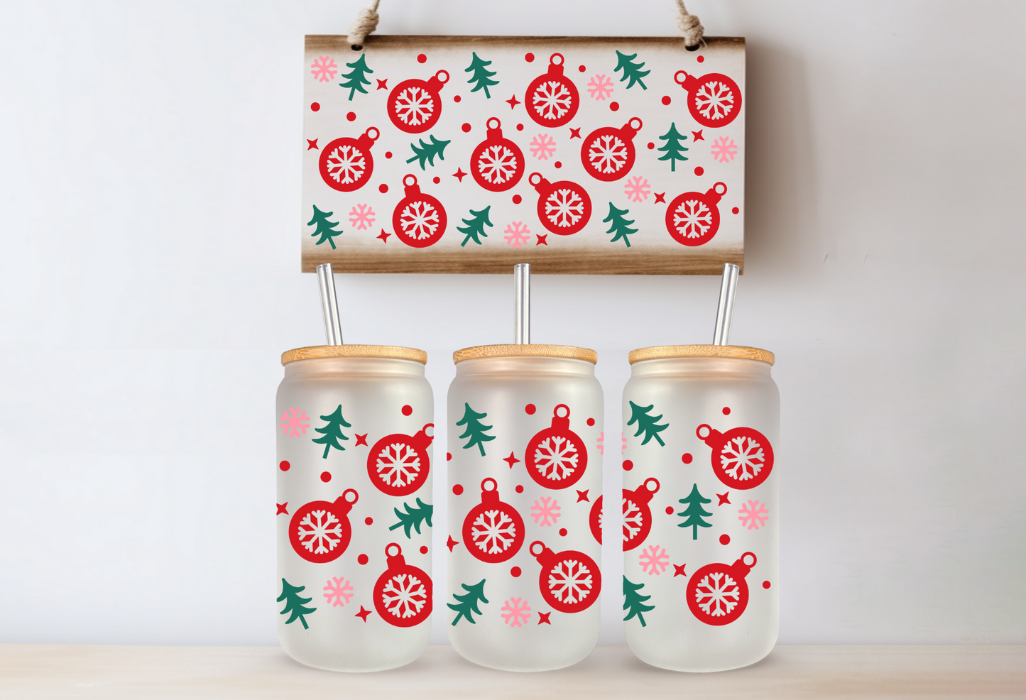 Red Ornaments Libby Glass