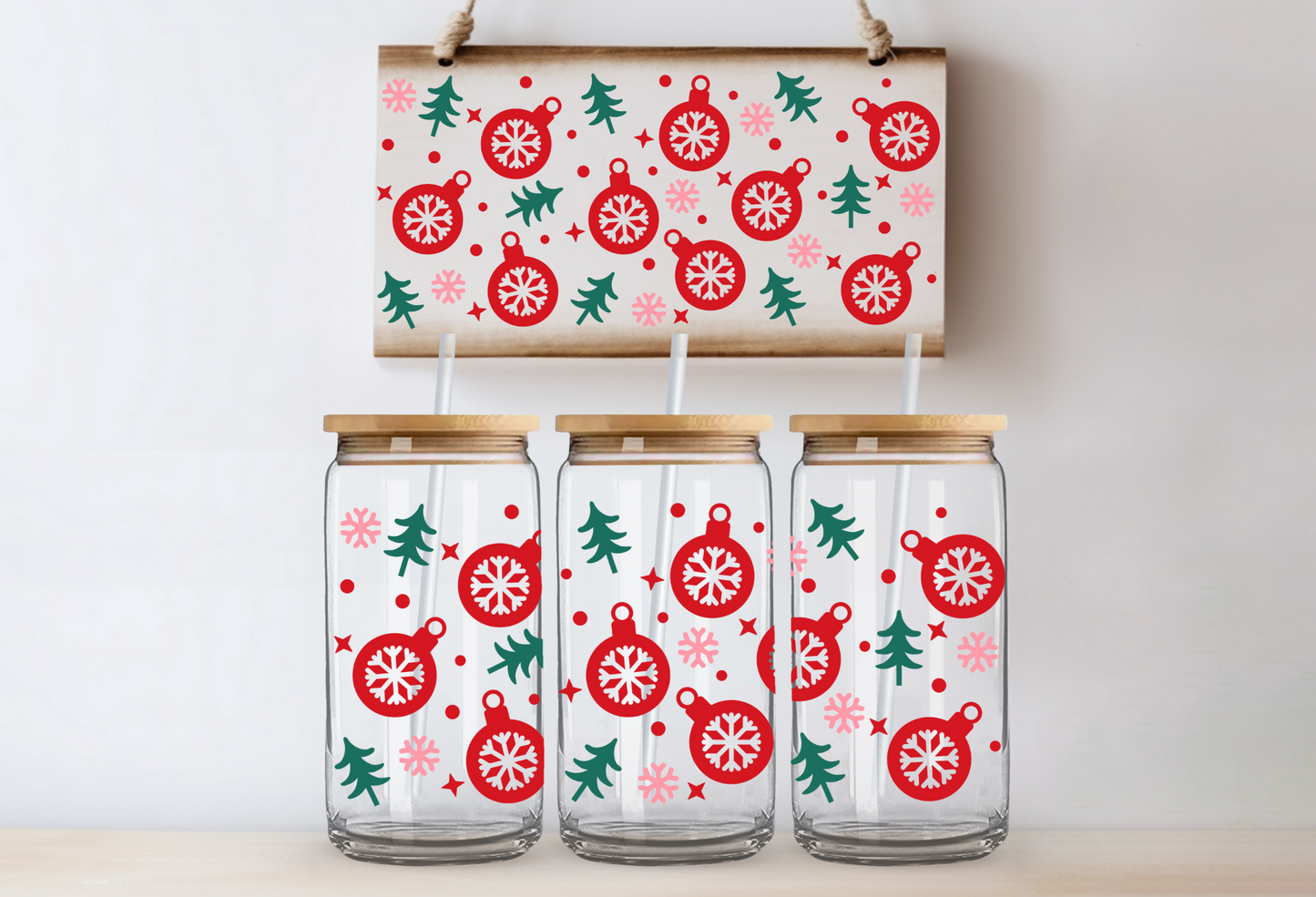 Red Ornaments Libby Glass