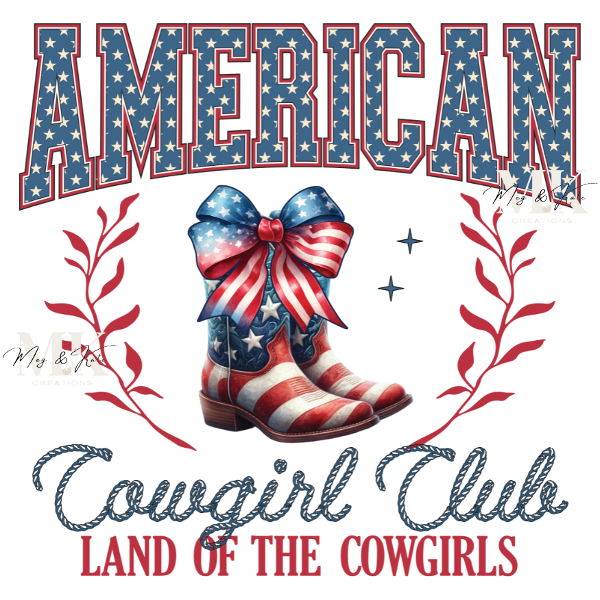 American Cowgirl Club DTF TRANSFER