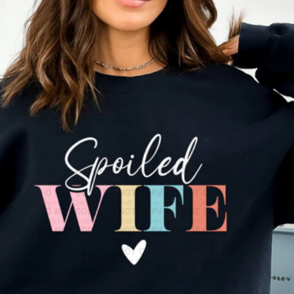 *PREORDER* Spoiled Wife Glitter Screen Print