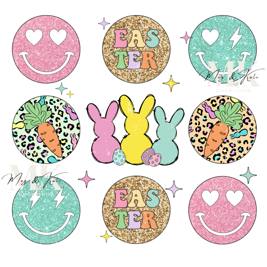 Easter Smileys DTF TRANSFER