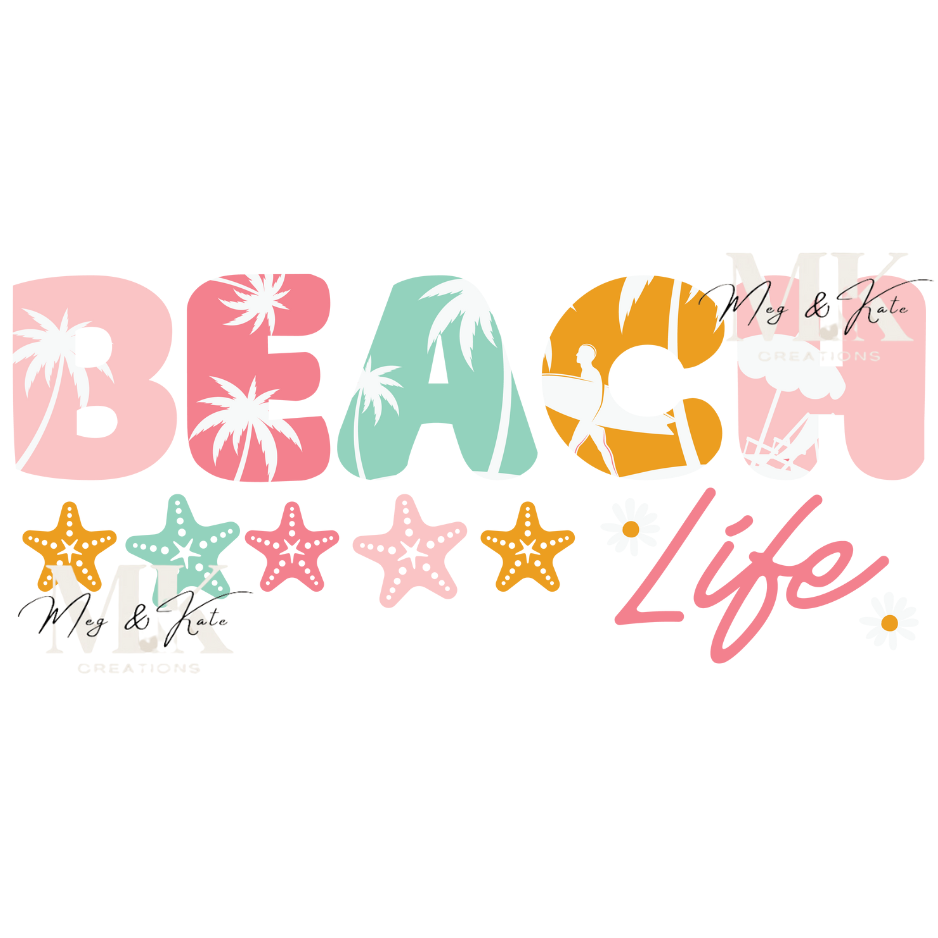 Beach Life DTF TRANSFER