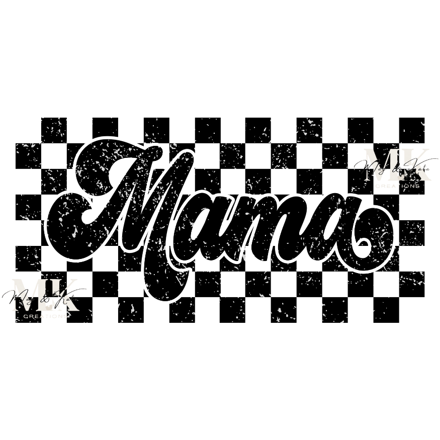 Mama Checkered DTF TRANSFER