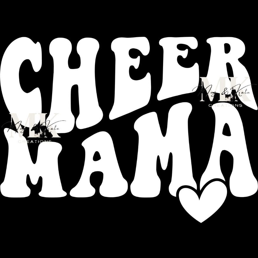 Cheer Mama in White DTF TRANSFER