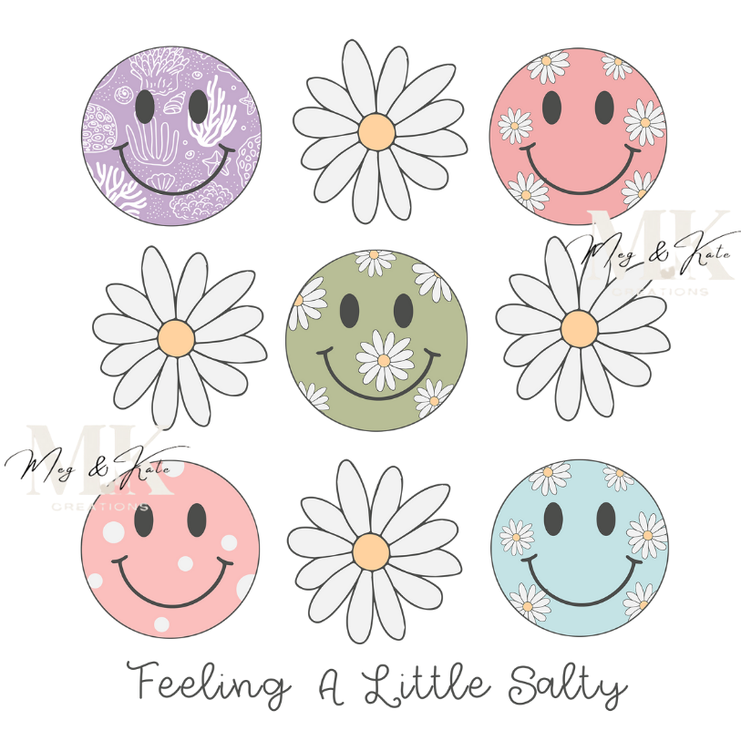 Feeling a Little Salty Floral DTF TRANSFER