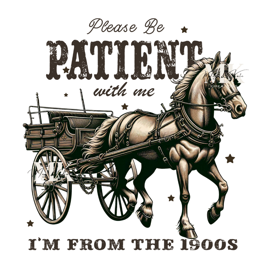 Please Be Patient with Me I'm from the 1900s DTF TRANSFER