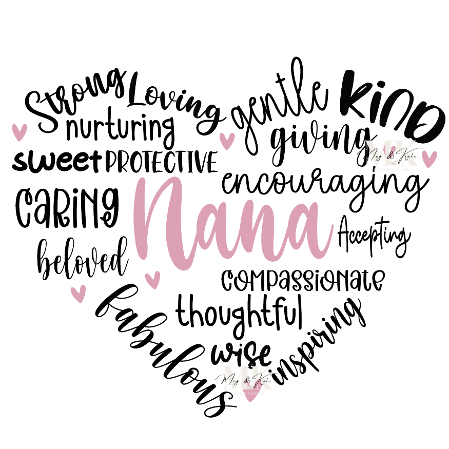 Nana Heart DTF TRANSFER