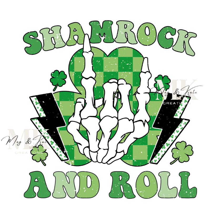 Shamrock and Roll DTF TRANSFER
