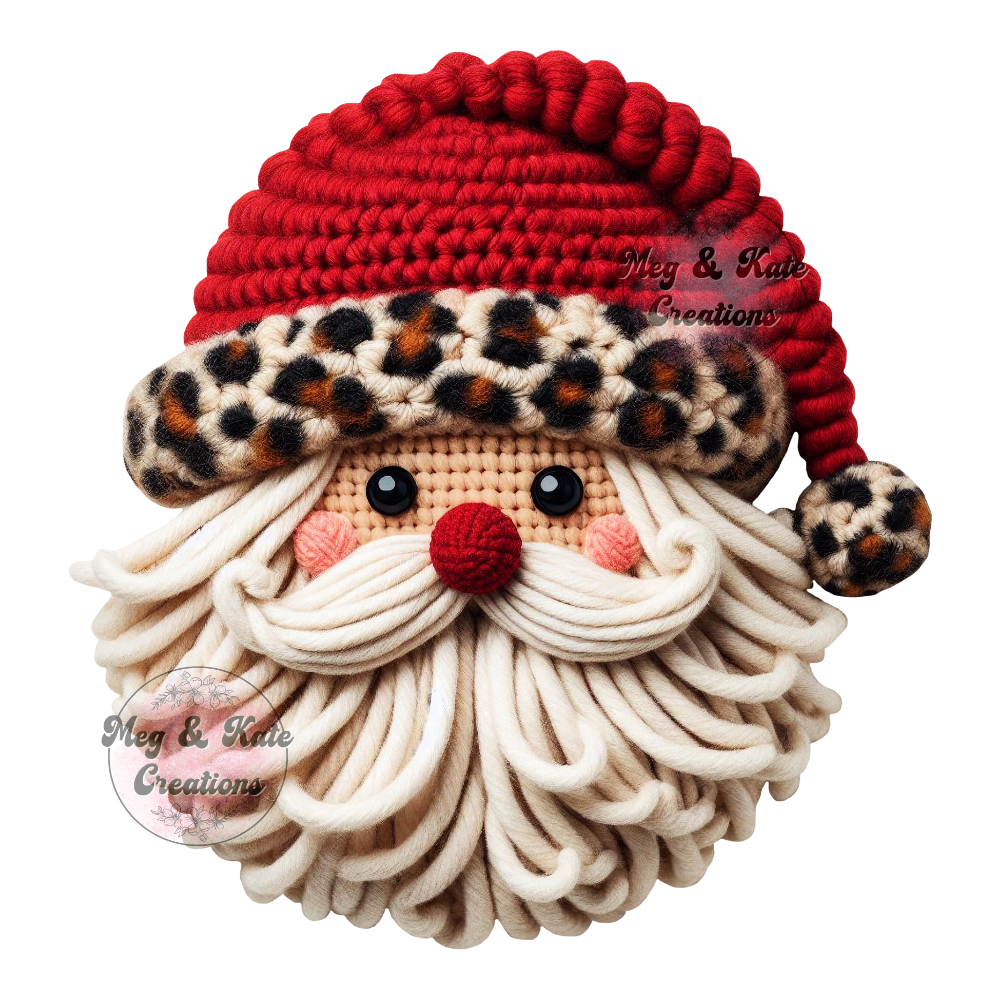 Faux Yarn Santa DTF TRANSFER