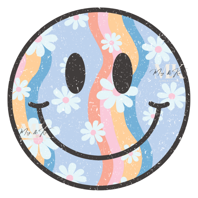 Vintage Daisies Face DTF TRANSFER