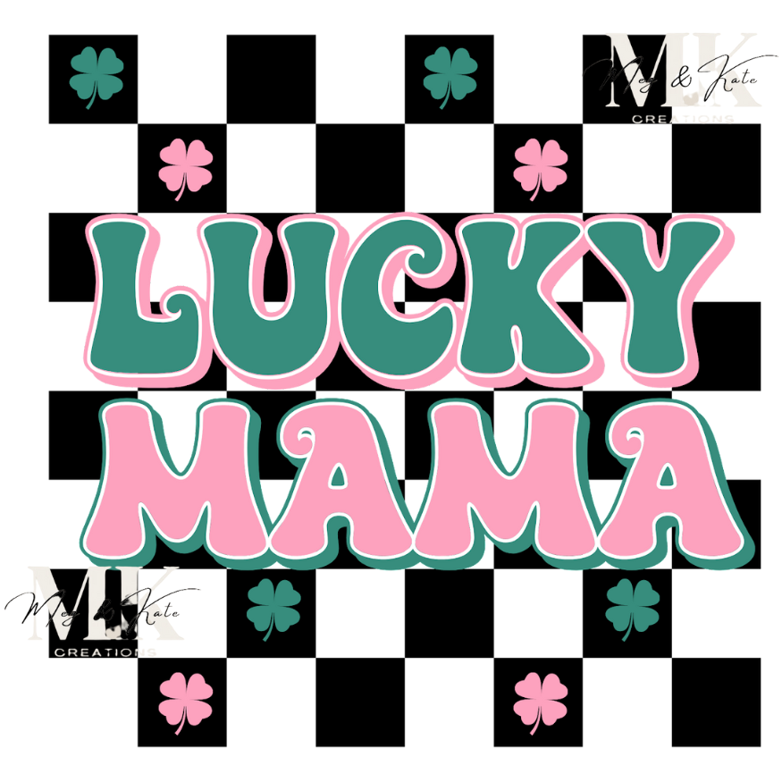 Lucky Mama Checkered DTF TRANSFER