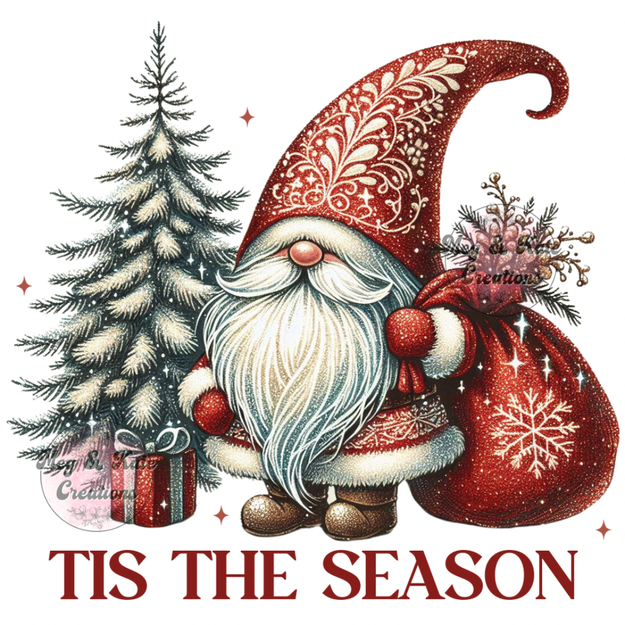 Tis the Season Gnome DTF TRANSFER