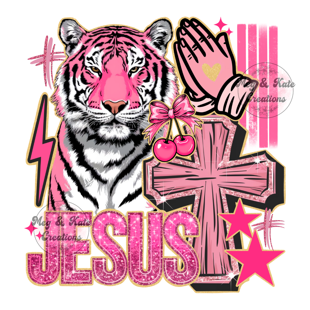 Jesus Pink DTF TRANSFER