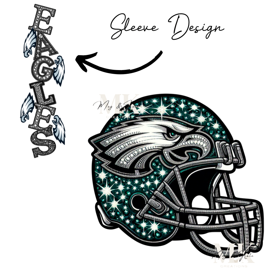 Eagles rhinestone w/ sleeve DTF TRANSFER