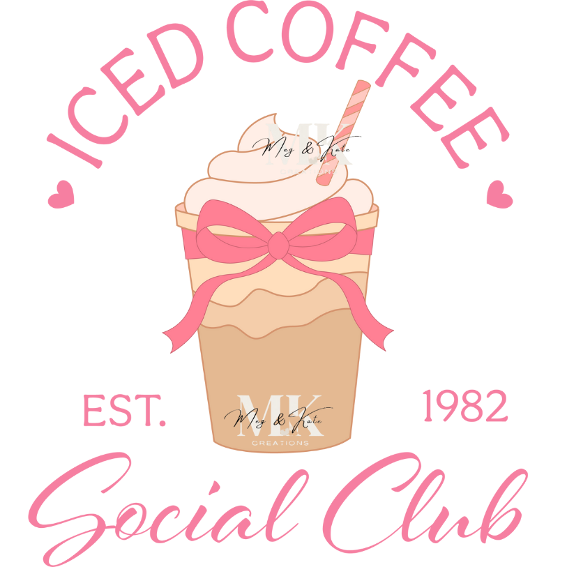 Ice Coffee Social Club DTF TRANSFER