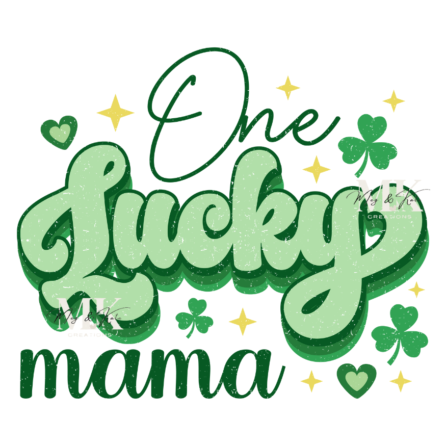 One Lucky Mama DTF TRANSFER