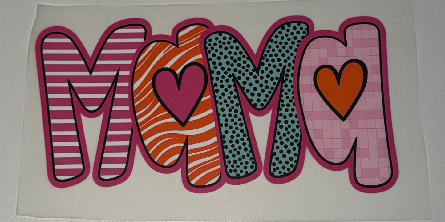 Mama Hearts DTF Transfer