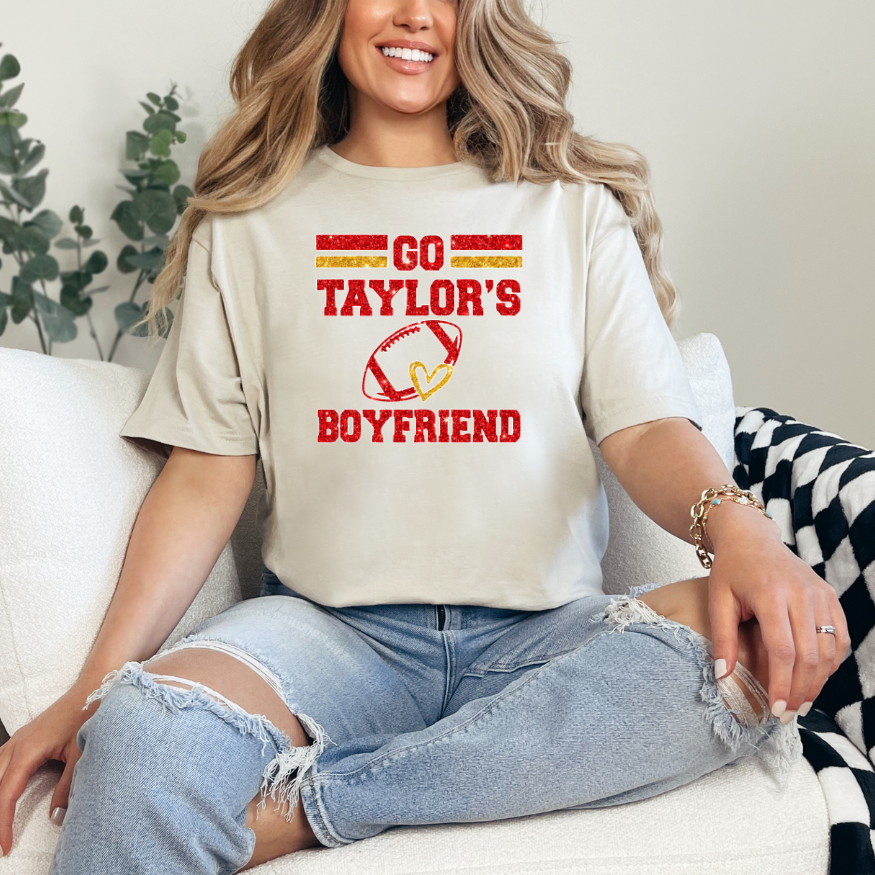 Go Taylors Boyfriend FAUX GLITTER