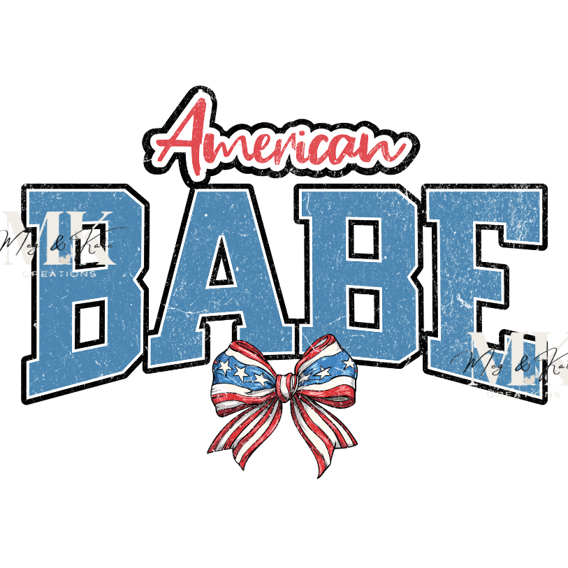 American Babe Vintage DTF TRANSFER