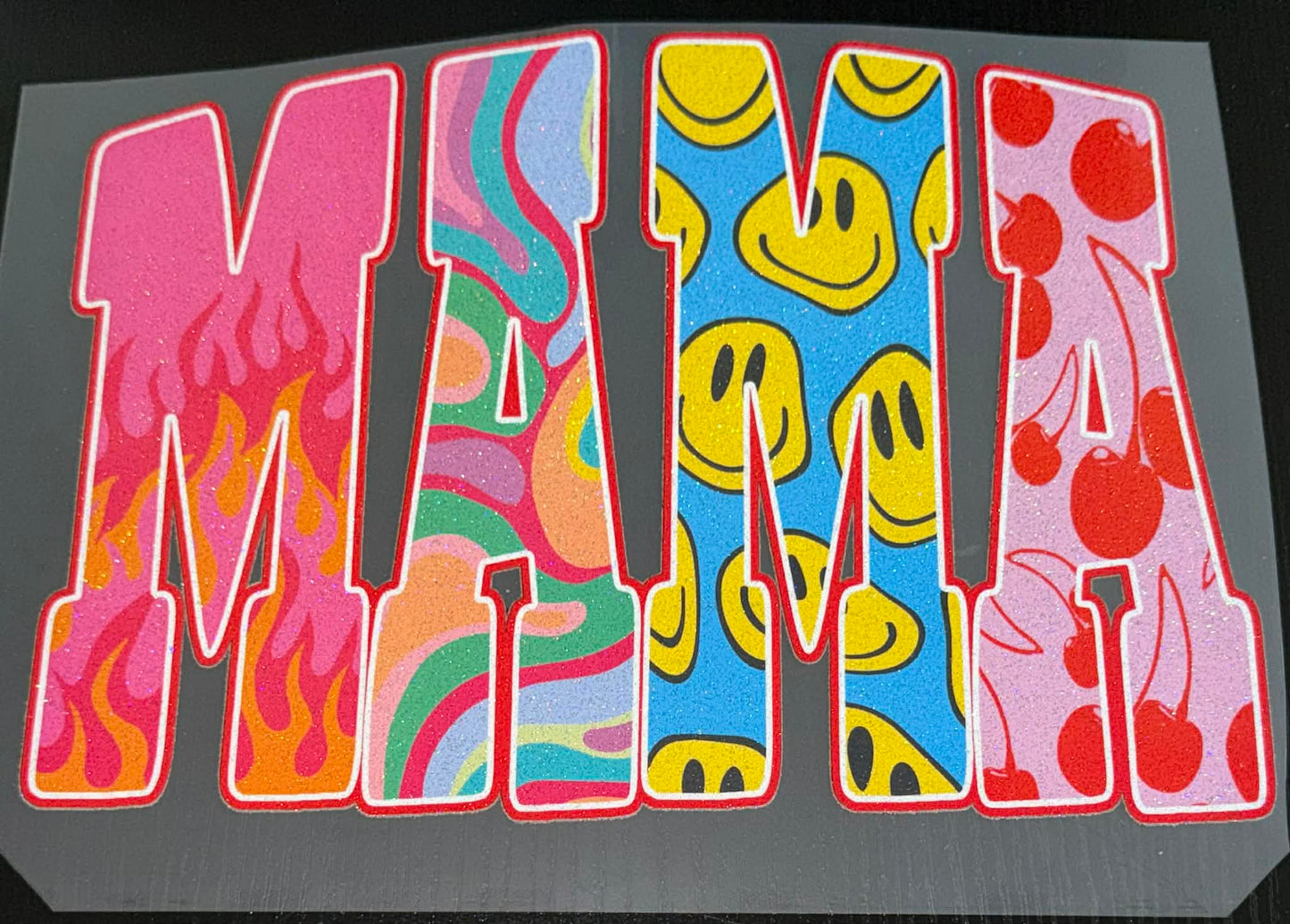Groovy Mama Glitter Screen Print