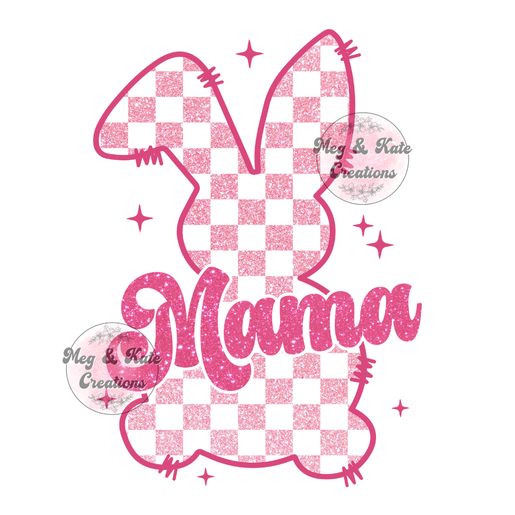 Pink Bunny Mama DTF TRANSFER