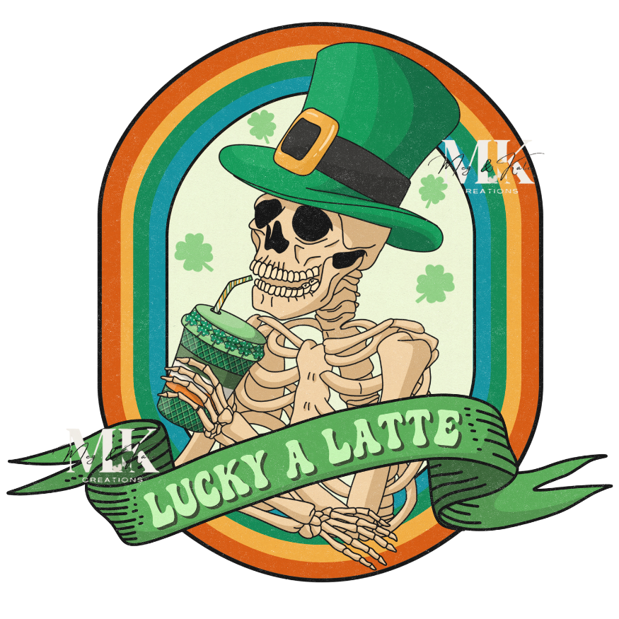 Lucky a Latte DTF TRANSFER