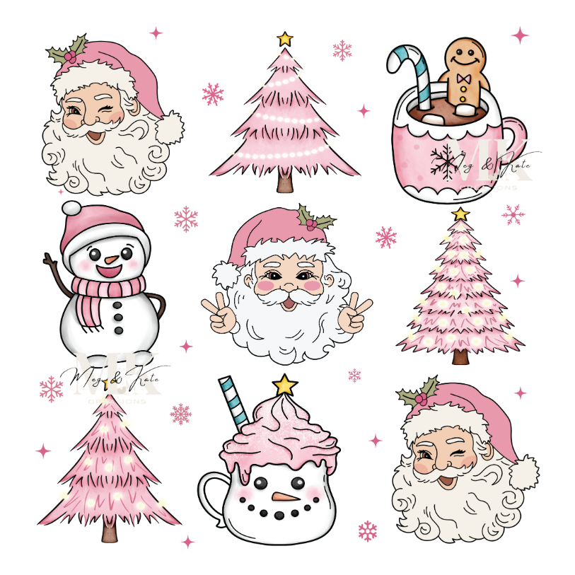 Pink Christmas Things DTF TRANSFER