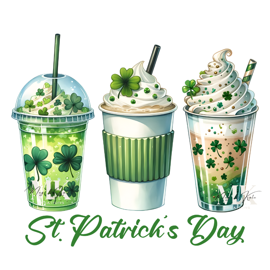 St Patricks Day Coffee Cups DTF TRANSFER