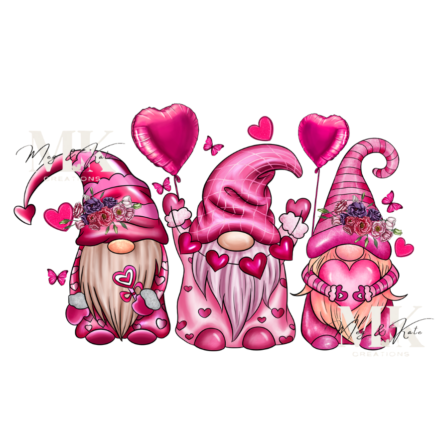 Valentine Gnomes DTF TRANSFER