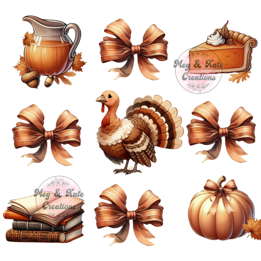 Fall Turkey Collage DTF TRANSFER
