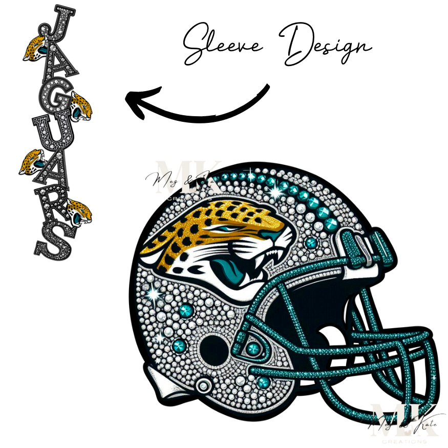 Jaguars rhinestone w/ sleeve DTF TRANSFER